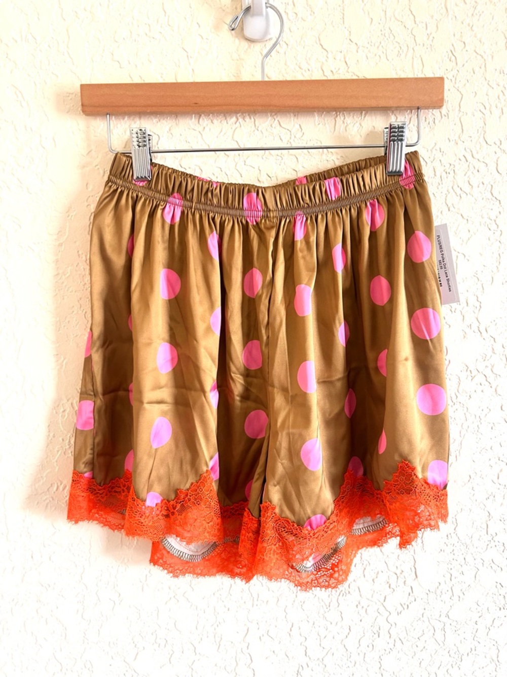 NWT Burnt Toast satin & lace shorts - Picture 5 of 7